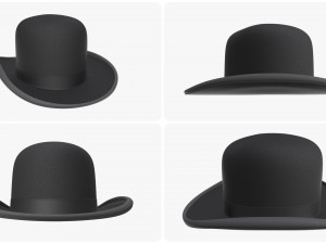 hats bowler men women top floppy summer jester magician cylinder military cap st patrick sun 3D 模型