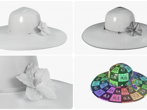 hats bowler men women top floppy summer jester magician cylinder military cap st patrick sun 3D 模型