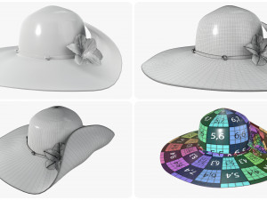 hats bowler men women top floppy summer jester magician cylinder military cap st patrick sun 3D 模型