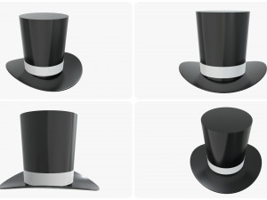 hats bowler men women top floppy summer jester magician cylinder military cap st patrick sun 3D 模型