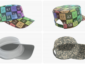 hats bowler men women top floppy summer jester magician cylinder military cap st patrick sun 3D 模型