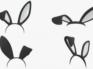 headbands bunny cat deer ears horns devil bow heart 3D 模型