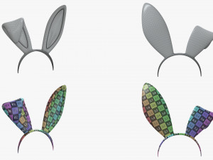 headbands bunny cat deer ears horns devil bow heart 3D 模型