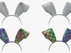 headbands bunny cat deer ears horns devil bow heart 3D 模型