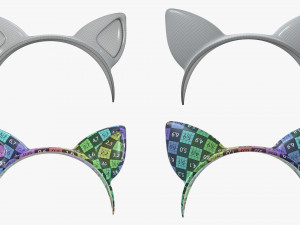 headbands bunny cat deer ears horns devil bow heart 3D 模型