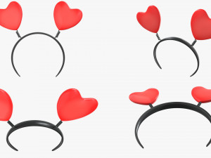 headbands bunny cat deer ears horns devil bow heart 3D 模型