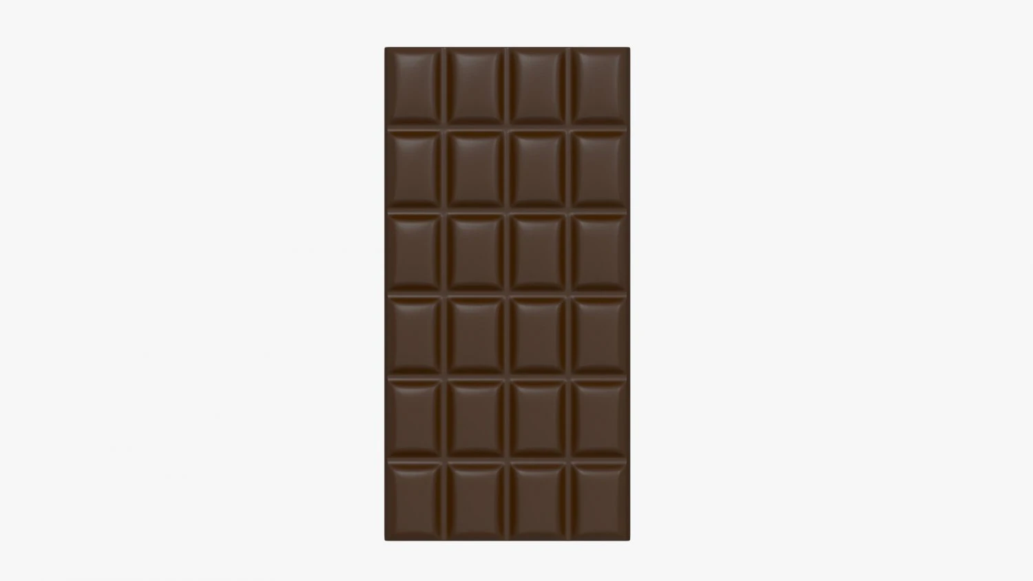 bar of brown chocolate 01 3D Model .c4d .max .obj .3ds .fbx .stl .blend 