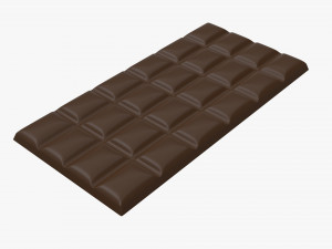 bar of brown chocolate 01 Modelo 3D