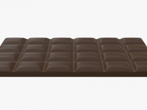 bar of brown chocolate 01 Modelo 3D