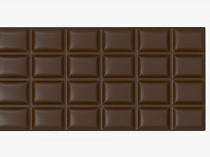 bar of brown chocolate 01 Modelo 3D