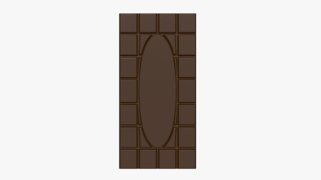bar of brown chocolate 02 Modelo 3D .c4d .max .obj .3ds .fbx .stl .blend 