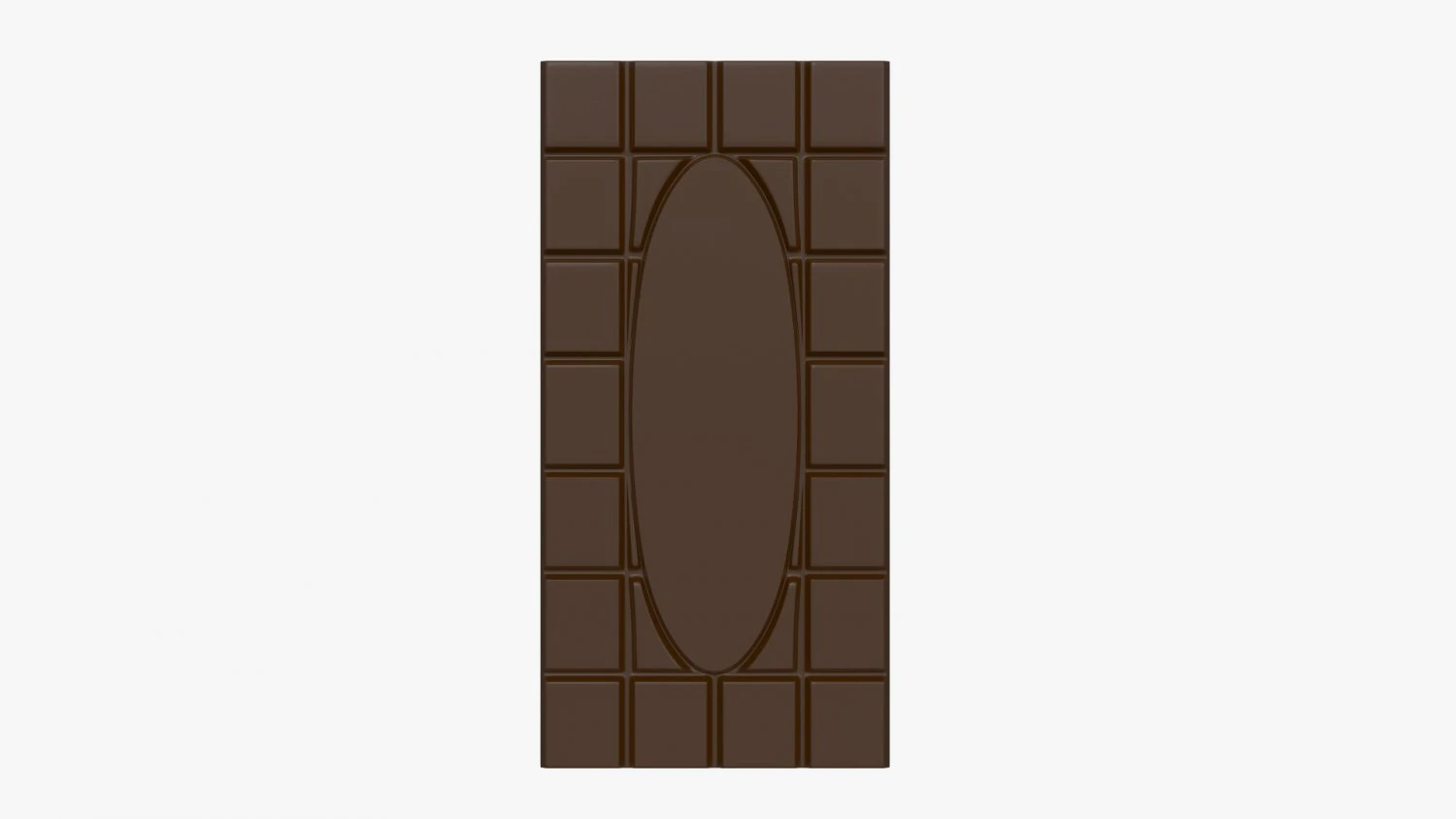 bar of brown chocolate 02 3D Model .c4d .max .obj .3ds .fbx .stl .blend 