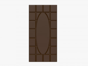 bar of brown chocolate 02 3D Model