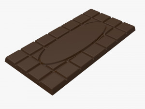 bar of brown chocolate 02 Modelo 3D