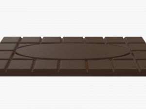 bar of brown chocolate 02 Modelo 3D