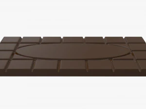 bar of brown chocolate 02 3D Model