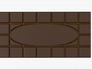 bar of brown chocolate 02 Modelo 3D