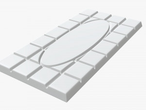 bar of brown chocolate 02 Modelo 3D