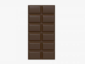 bar of brown chocolate 03 3D Model