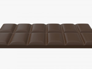 bar of brown chocolate 03 3D Model