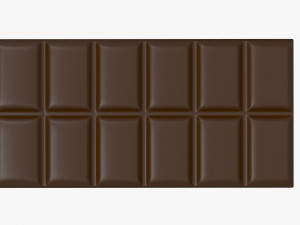 bar of brown chocolate 03 3D Model