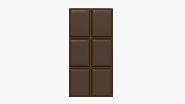 bar of brown chocolate 04 3Dモデル .c4d .max .obj .3ds .fbx .stl .blend 