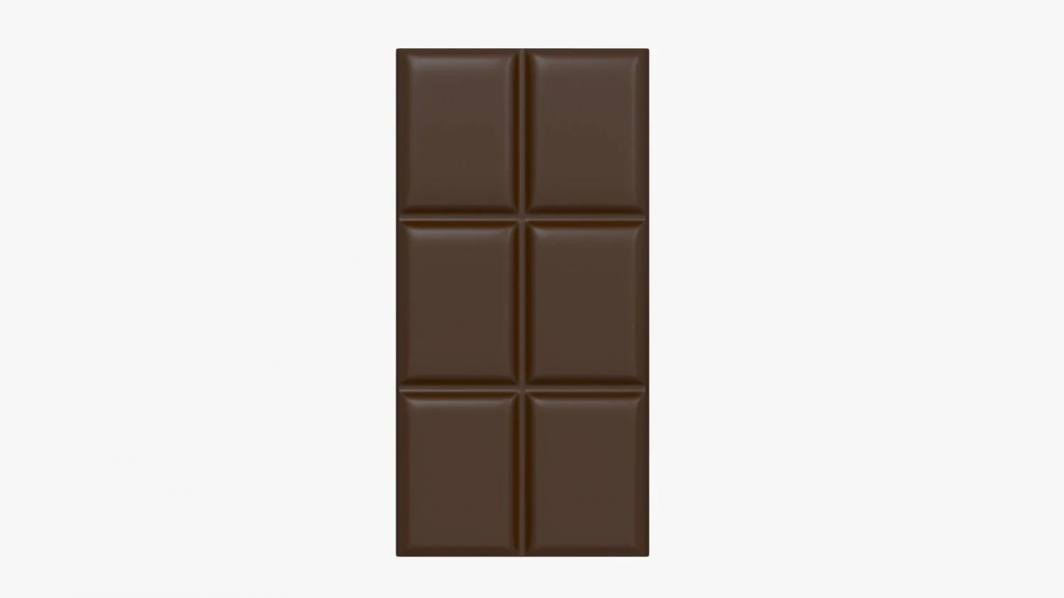 bar of brown chocolate 04 3D Model .c4d .max .obj .3ds .fbx .stl .blend 