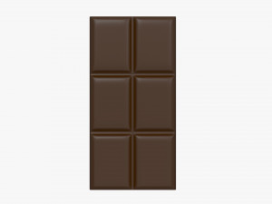 bar of brown chocolate 04 Modelo 3D