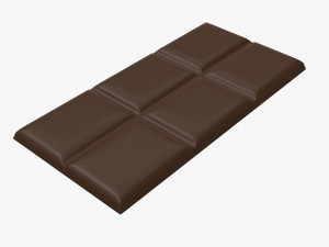 bar of brown chocolate 04 3Dモデル