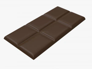 bar of brown chocolate 04 3D Model