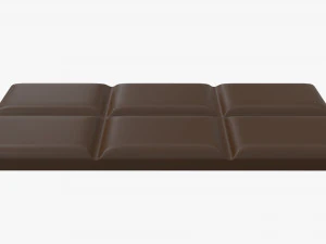 bar of brown chocolate 04 3D Model