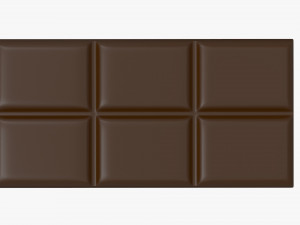 bar of brown chocolate 04 3Dモデル
