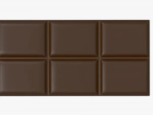 bar of brown chocolate 04 3D Model