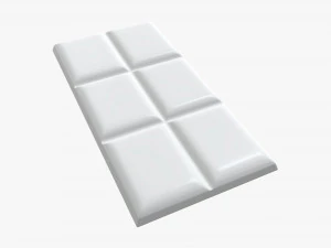 bar of brown chocolate 04 3D Model