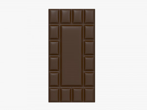 bar of brown chocolate 05 3D Model