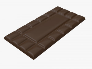 bar of brown chocolate 05 Model 3D