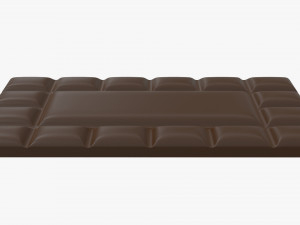 bar of brown chocolate 05 Model 3D
