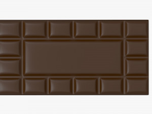 bar of brown chocolate 05 Model 3D