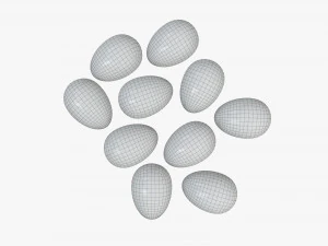 Zawijane czekoladowe jajka Model 3D