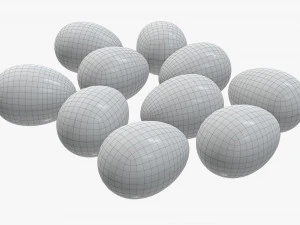 Zawijane czekoladowe jajka Model 3D