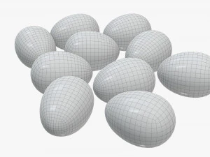 Zawijane czekoladowe jajka Model 3D