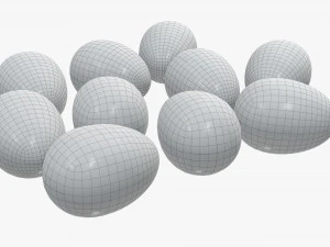 Zawijane czekoladowe jajka Model 3D