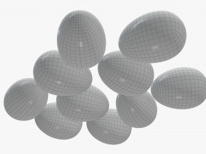 chocolate eggs wrapped Modello 3D