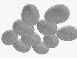 Zawijane czekoladowe jajka Model 3D