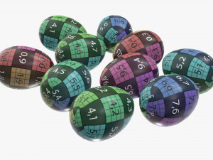 chocolate eggs wrapped Modello 3D