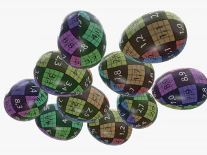 Zawijane czekoladowe jajka Model 3D