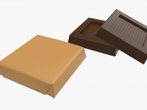 chocolate small with wrapper 3D Model