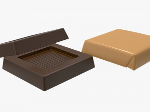 chocolate small with wrapper 3D Model