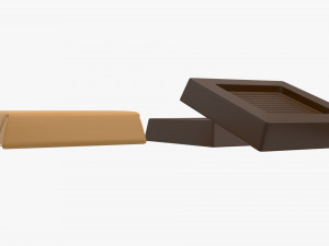 chocolate small with wrapper 3D Model