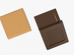 chocolate small with wrapper 3D Model
